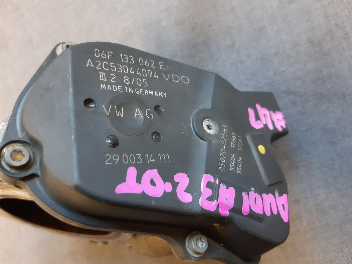 Oct 2005 to Apr 2013 - Audi A3 8P Petrol 2.0L Engine Code BZC Engine Code BWA Engine Code CDLC Engine Code CJXF Engine Code CAWB Engine Code CZA - Throttle Body