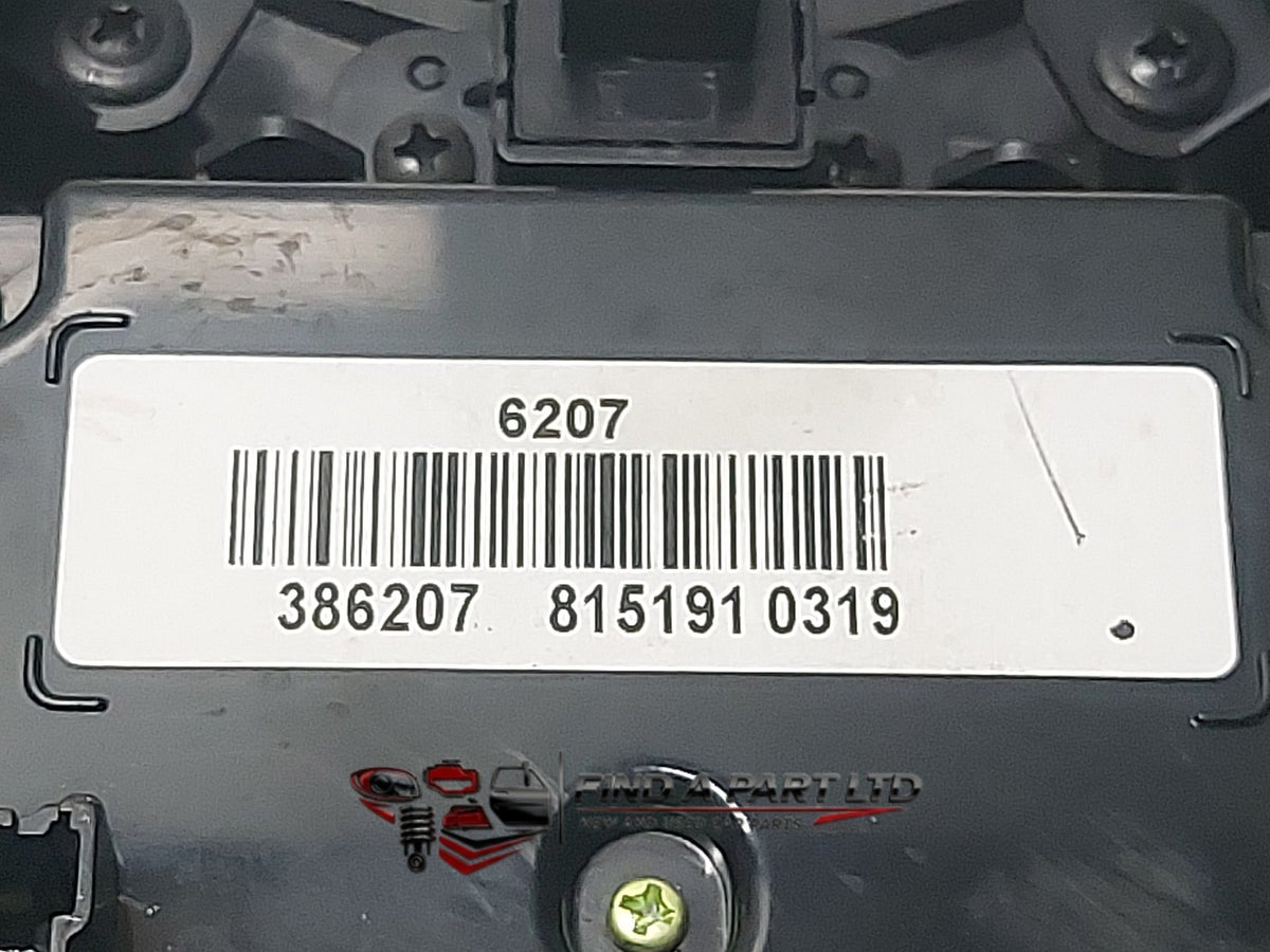 2015 Holden Cruze JH - Heater/AC Controls PN: 386207 815191 0319
