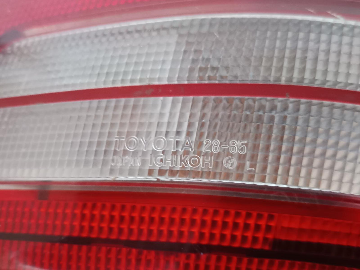 1991 to 1995 - Toyota Estima Imported - Left Taillight - Clear Lens W/ Red Stripe, Lens# 28-65