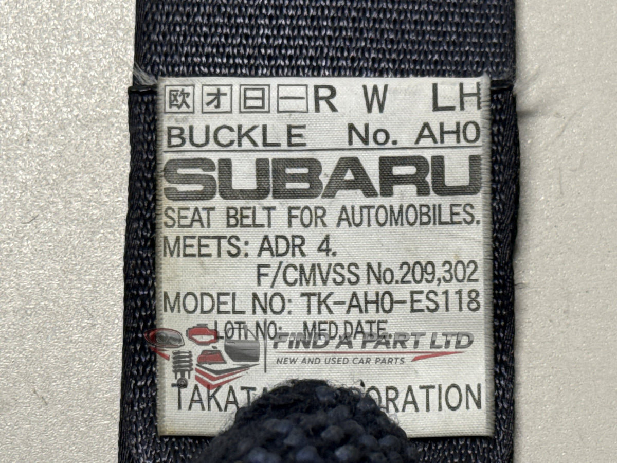 2008 Subaru Impreza GH - Left Rear Seat Belt PN: TK-AH0-ES118