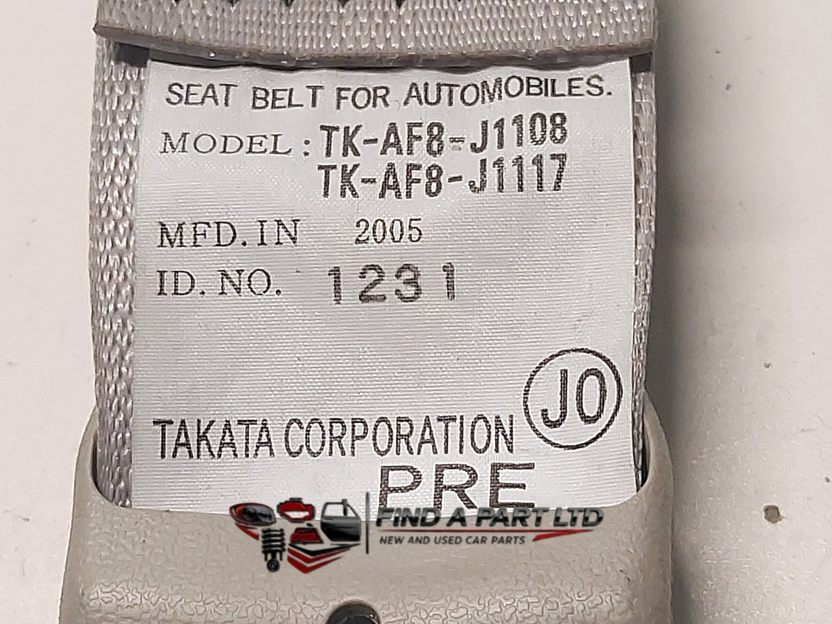2006 Honda Inspire UC - Right Front Seat Belt PN: TK-AF8-J1108/J1117