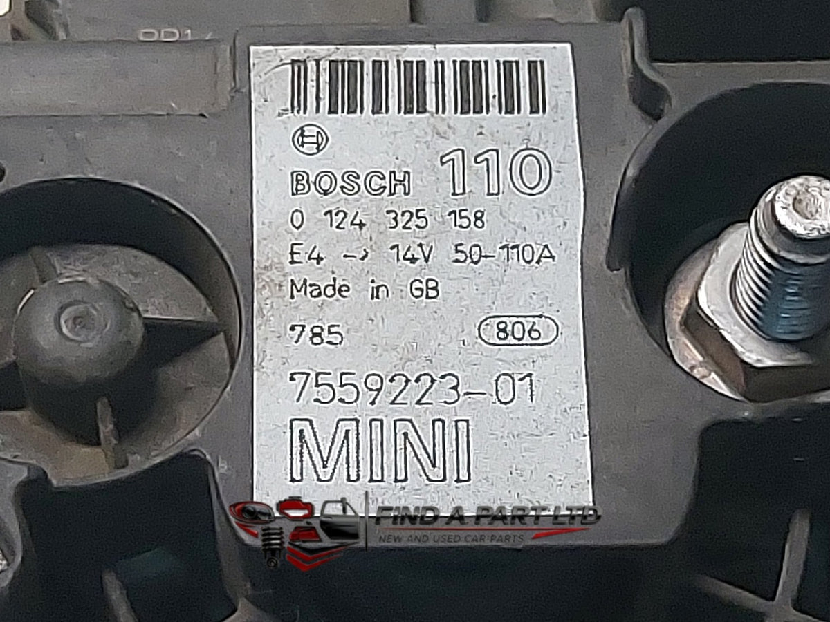 2005 Mini Cooper R50 - Alternator PN: 0 124 325 158, 7559223-01