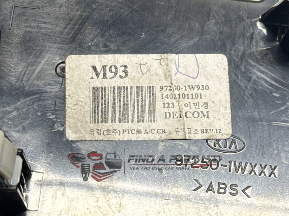 2014 Kia Rio JB - Heater/AC Controls PN: 97250-1W930