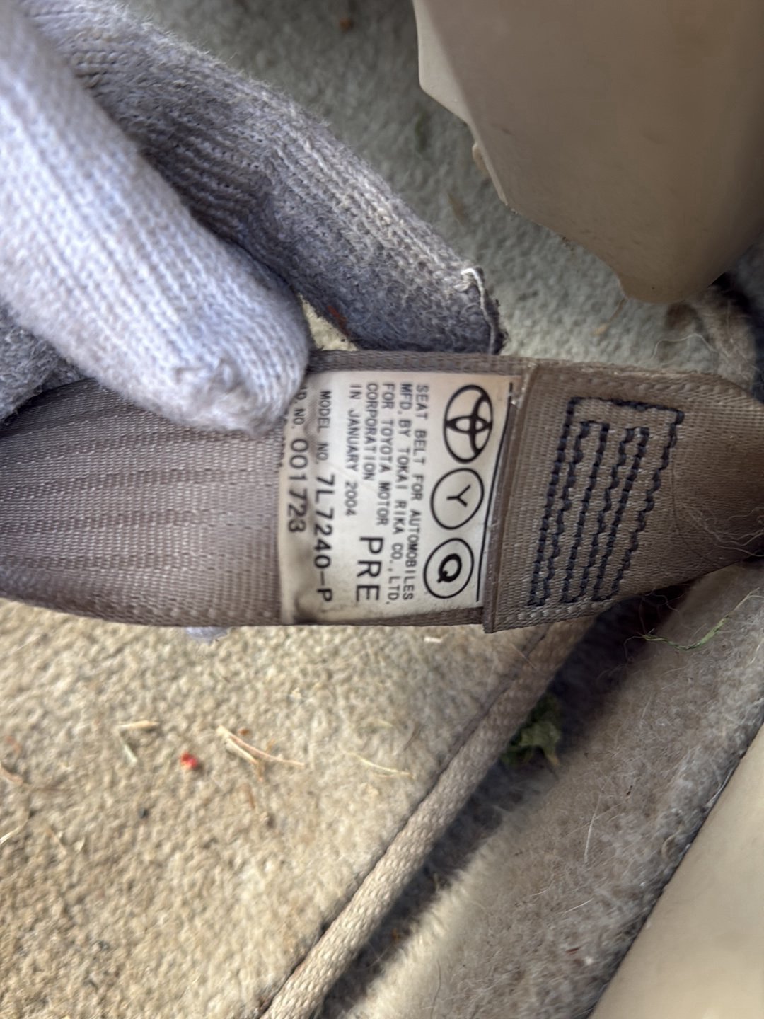 2004-2009 Toyota Prius- Right Front Seat Belt PN: