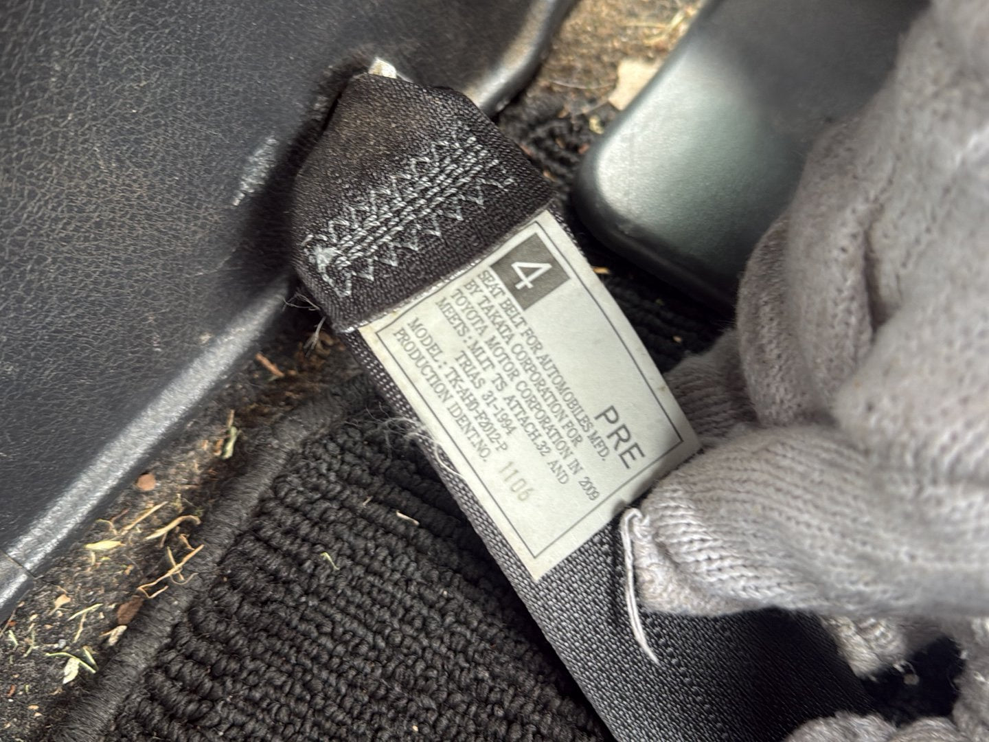 2009-2017 Toyota Wish ZGE20 - Left Front Seat Belt PN: