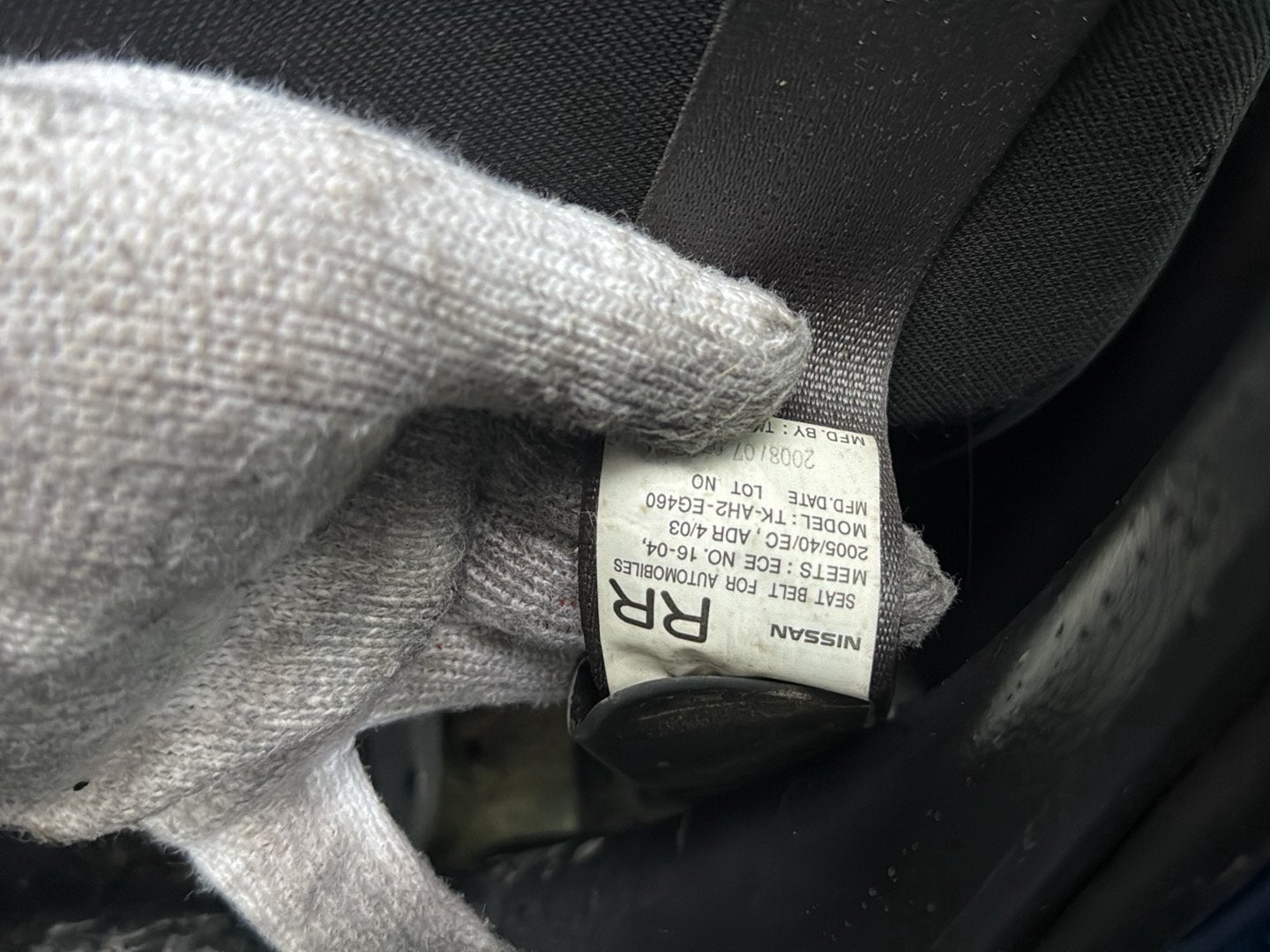 2007-2013 Nissan X-Trail T31- Right Front Seat Belt PN: