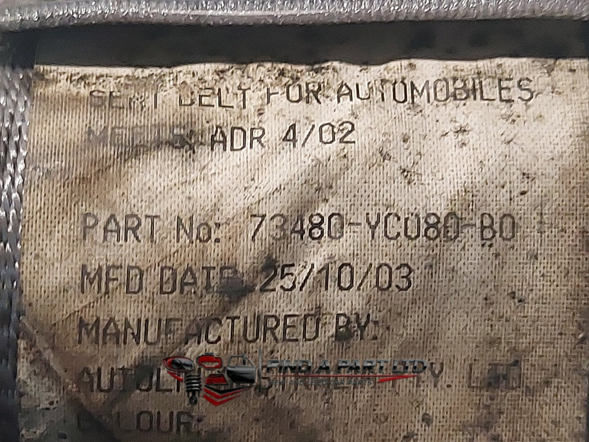 2004 Toyota Camry XV30 - Centre Seat Belt Stalk PN: 73480-YC080-B0