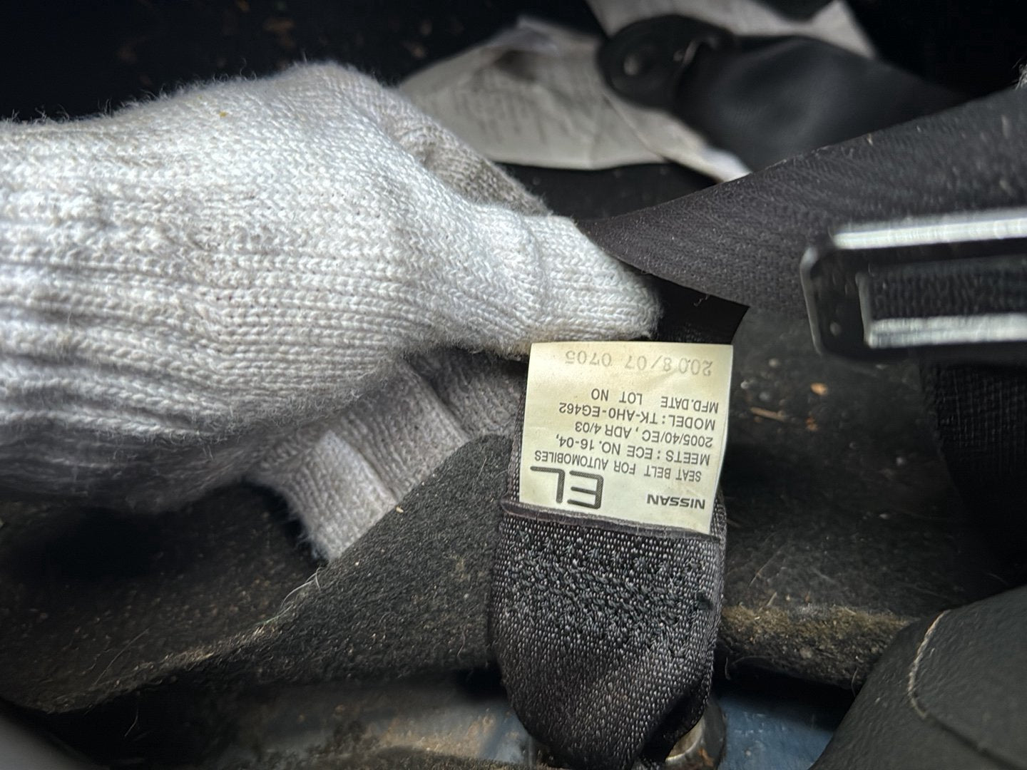 2007-2013 Nissan X-Trail T31- Left Rear Seat Belt PN: