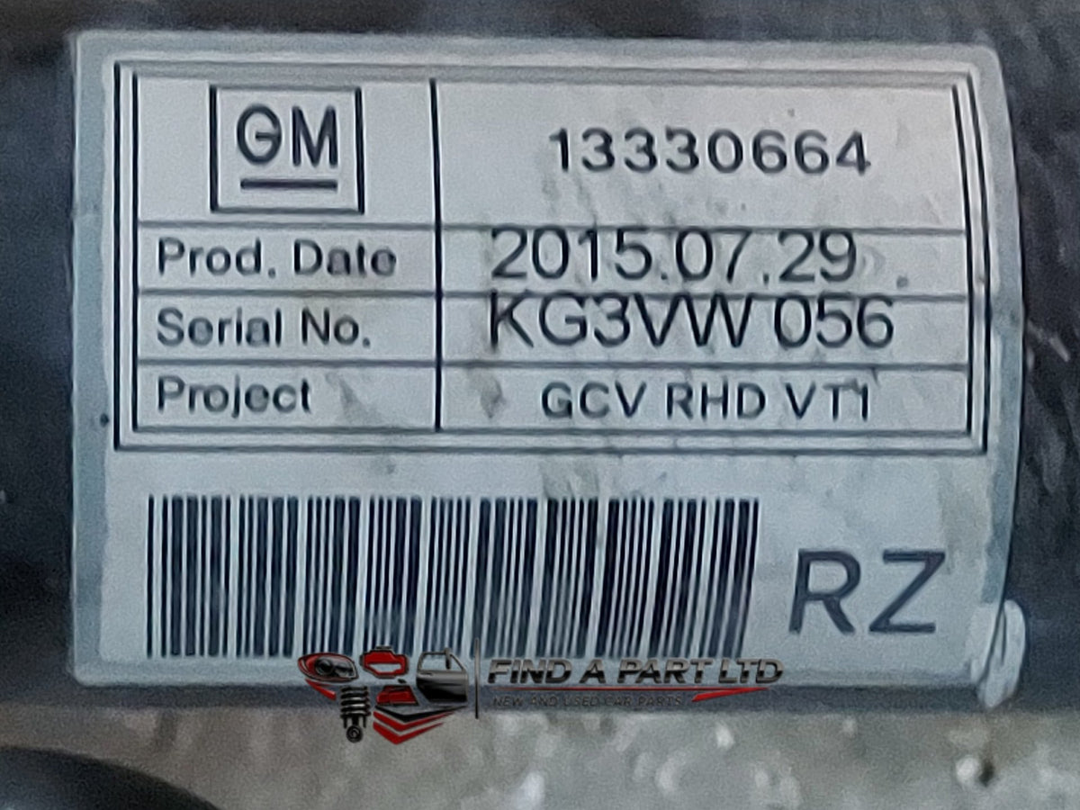 2015 Holden Cruze JH - Power Steering Rack PN: 13330664