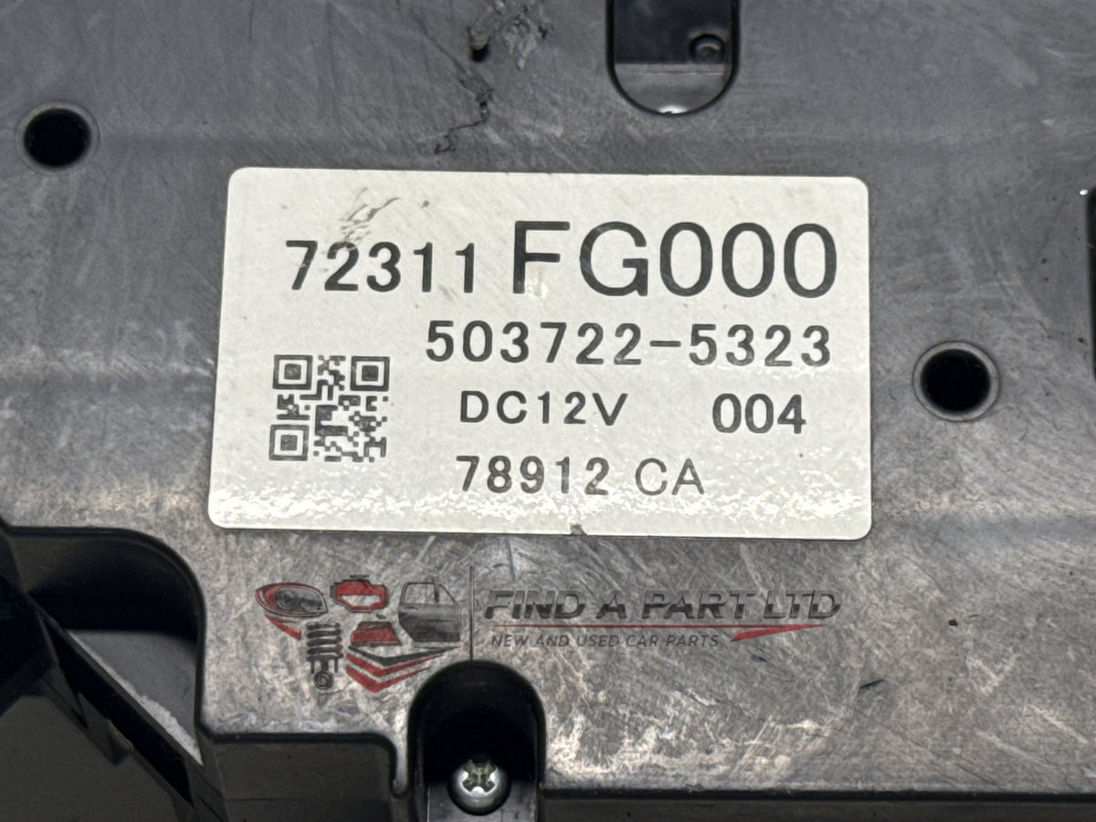 2008 Subaru Impreza GH - Heater/AC Controls PN: 503722-5323