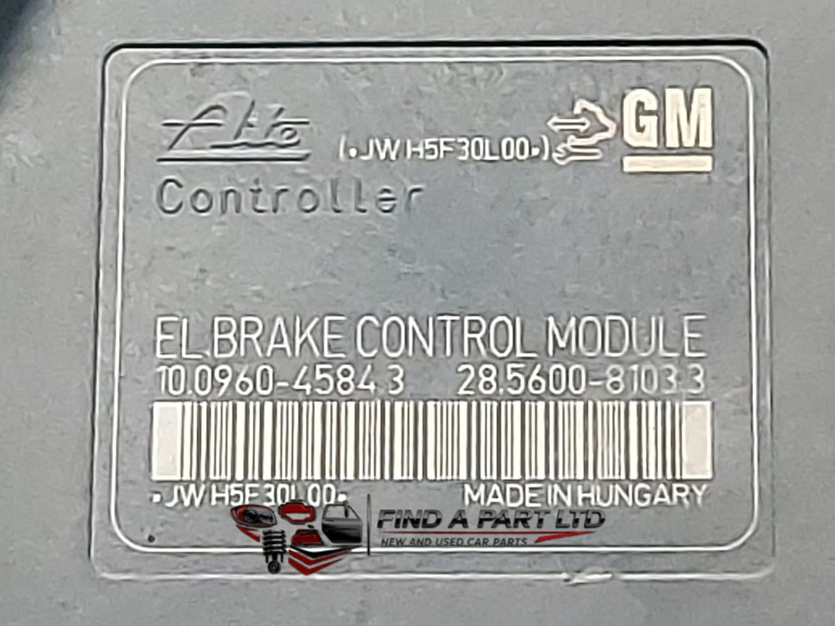 2015 Holden Cruze JH - ABS Pump/Modulator PN: 13412550