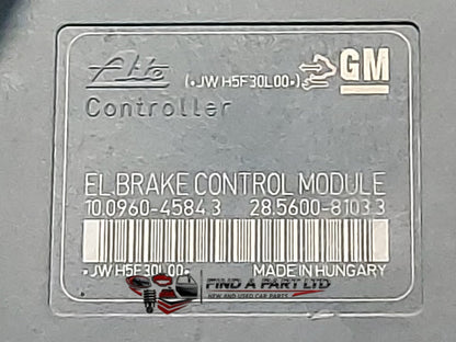 2015 Holden Cruze JH - ABS Pump/Modulator PN: 13412550
