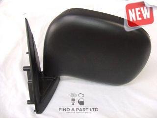 Nov 1989 to Dec 2004 - Toyota Hiace RZH10# - Left Door Mirror - Manual Adjust, Black, Lh