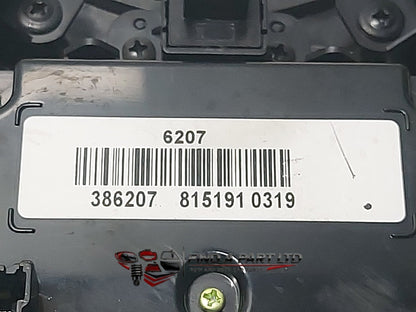 2015 Holden Cruze JH - Heater/AC Controls PN: 386207 815191 0319