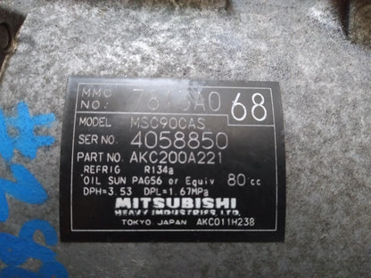 2007 Mitsubishi Outlander - A/C Compressor - ZG, 2.4, 11/06-06/08