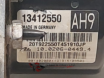 2015 Holden Cruze JH - ABS Pump/Modulator PN: 13412550