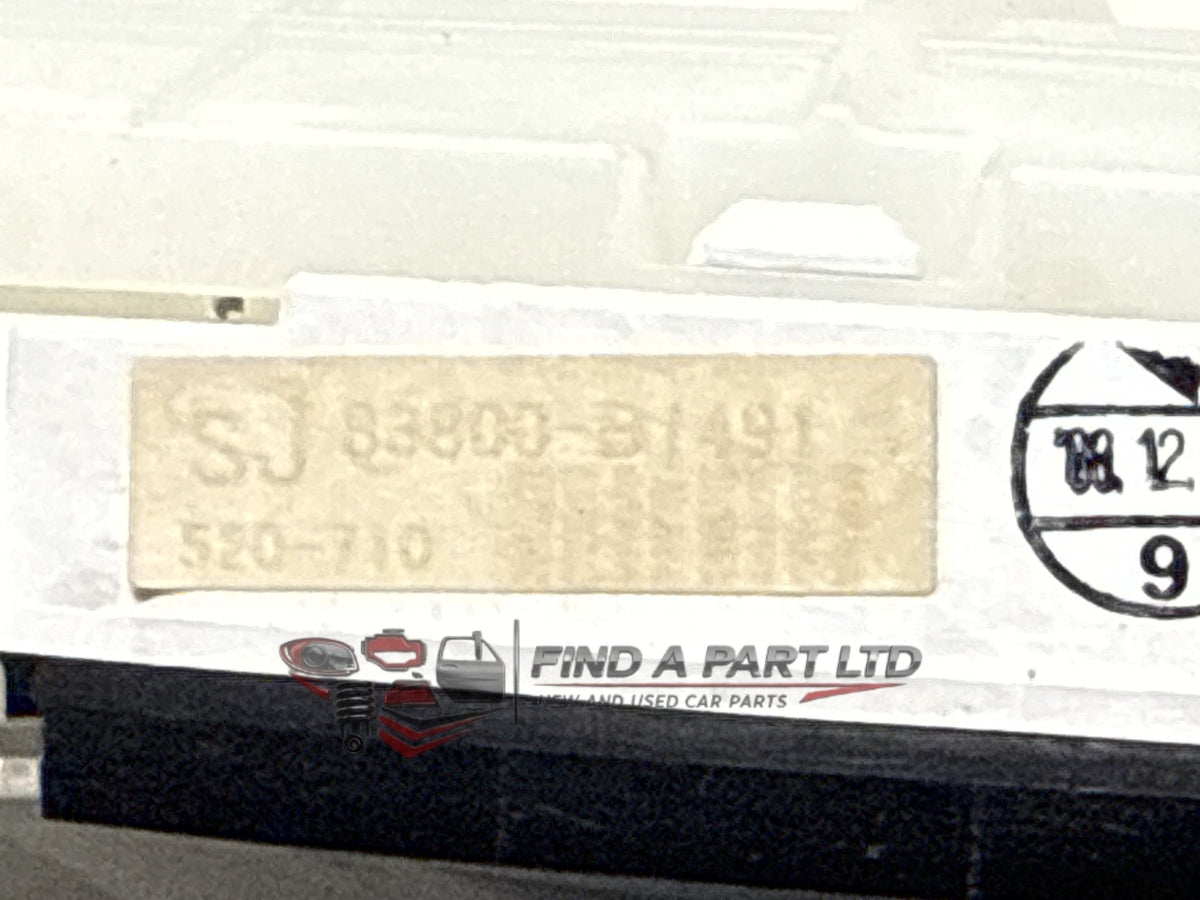 2009 Toyota Passo - Instrument Cluster PN: 83800-b1491