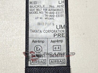 2008 Subaru Impreza GH - Left Front Seat Belt PN: TK-AH2-ES117, TK-AH2-ES131