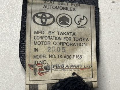 2004 Toyota Corolla E120 - Left Rear Seat Belt PN: TK-AB0-F1681
