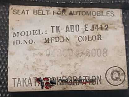 2008 Honda Jazz GD - Centre Seat Belt Stalk PN: TK-AB0-EJ412
