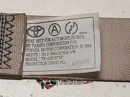 2004 Toyota Ipsum - Right Rear Seat Belt PN: TK-AB2-EF587