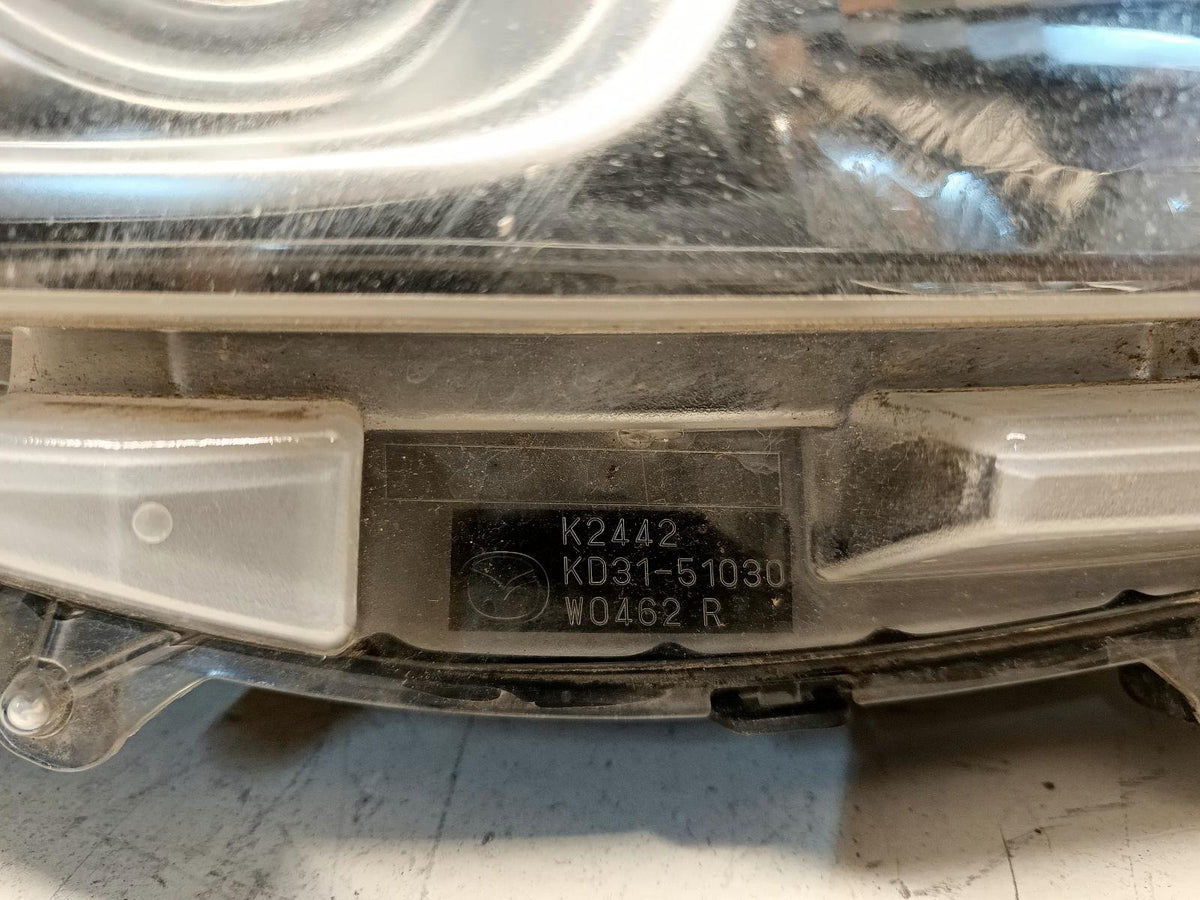 Feb 2012 to Dec 2016 - Mazda CX-5 KE Maxx Maxx Sport - Right Headlight - Halogen, Manual Adj