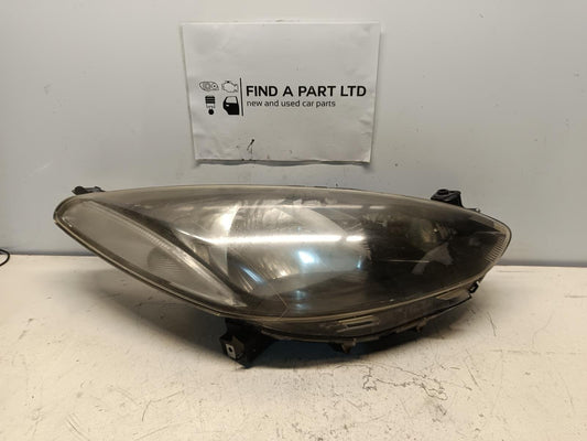 Sep 2007 to Sep 2014- Mazda Mazda2 DE- Right Headlight- Halogen, Manual Adj, Black Insert Type