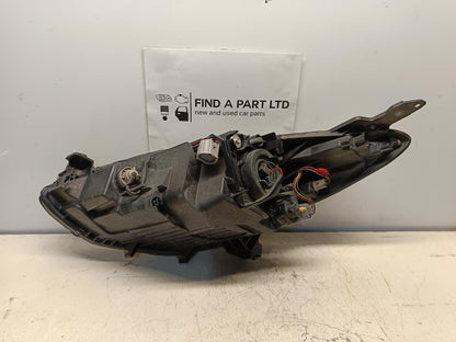 Sep 2007 to Sep 2014- Mazda Mazda2 DE- Right Headlight- Halogen, Manual Adj, Black Insert Type