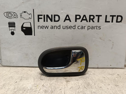 Sep 1998 to Dec 2003 - Mazda 323 BJ - Right Rear Door Interior Handle - Dark Grey Backing W/ Chrome Type