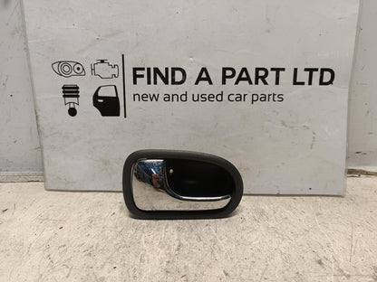 Sep 1998 to Dec 2003 - Mazda 323 BJ - Left Rear Door Interior Handle - Dark Grey Backing W/ Chrome Type