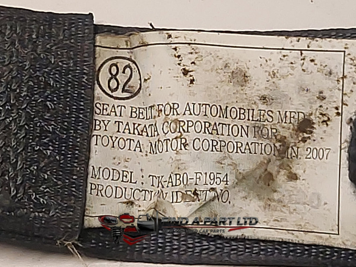 2007 Toyota Corolla E160 - Left Rear Seat Belt PN: TK-AB0-F1954