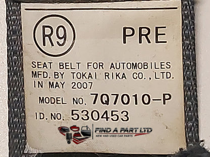 2007 Toyota Corolla E160 - Right Front Seat Belt PN: 7Q7010-P