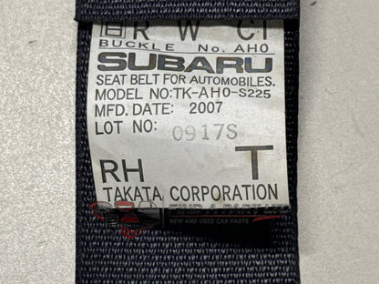 2008 Subaru Impreza GH - Centre Seat Belt PN: TK-AH0-S225