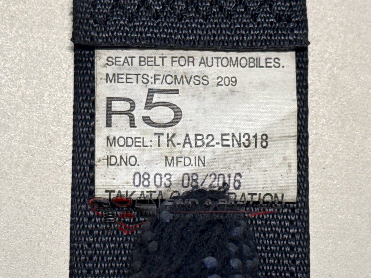 2016 Mitsubishi Outlander GF*W - Right Rear Seat Belt PN: TK-AB2-EN318