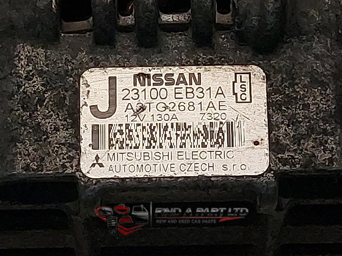 2011 Nissan Navara D40 MNT - Alternator PN: 23100 EB31A