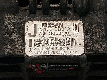 2011 Nissan Navara D40 MNT - Alternator PN: 23100 EB31A