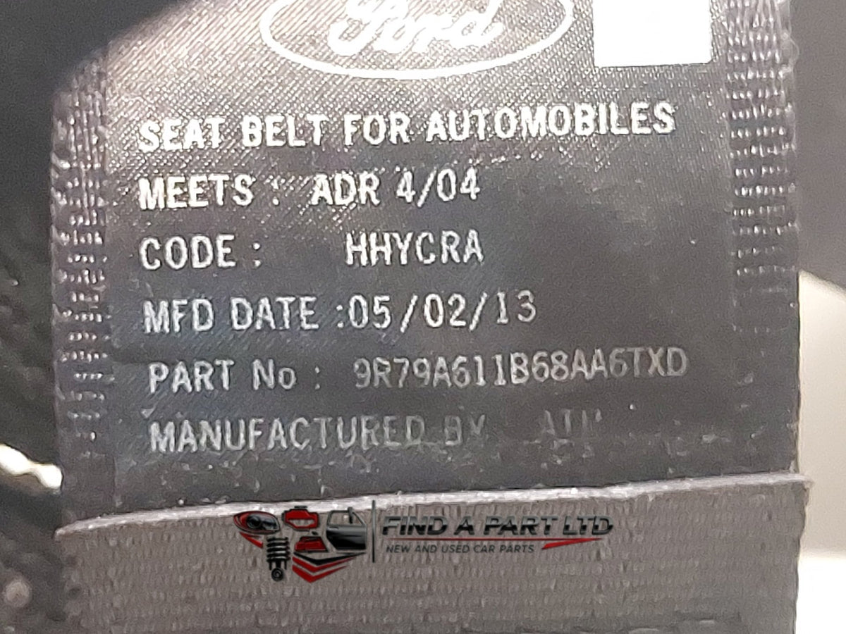 2013 Ford Territory SZ - Right Rear Seat Belt PN: 9R79A611B68AA6TXD
