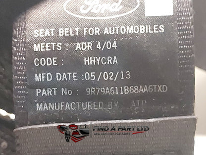 2013 Ford Territory SZ - Right Rear Seat Belt PN: 9R79A611B68AA6TXD