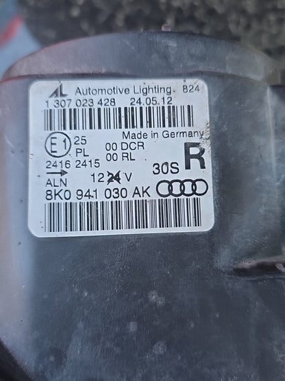 Feb 2008 to Jun 2012- Audi A4 B8 8K- Right Headlight- Xenon-Non Adaptive Type