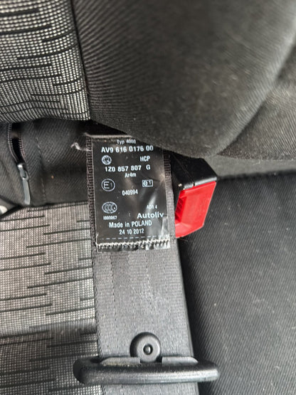 2012-2020 Skoda Octavia 5E - Centre Seat Belt PN: av9 616 017600, 1z0857807