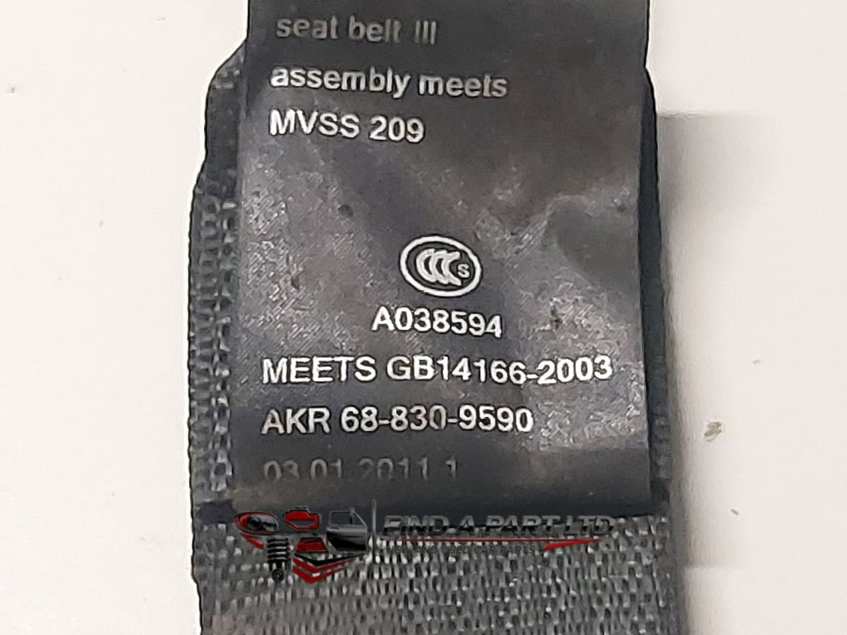 2011 Holden Cruze JH - Right Rear Seat Belt PN: 68-830-9590