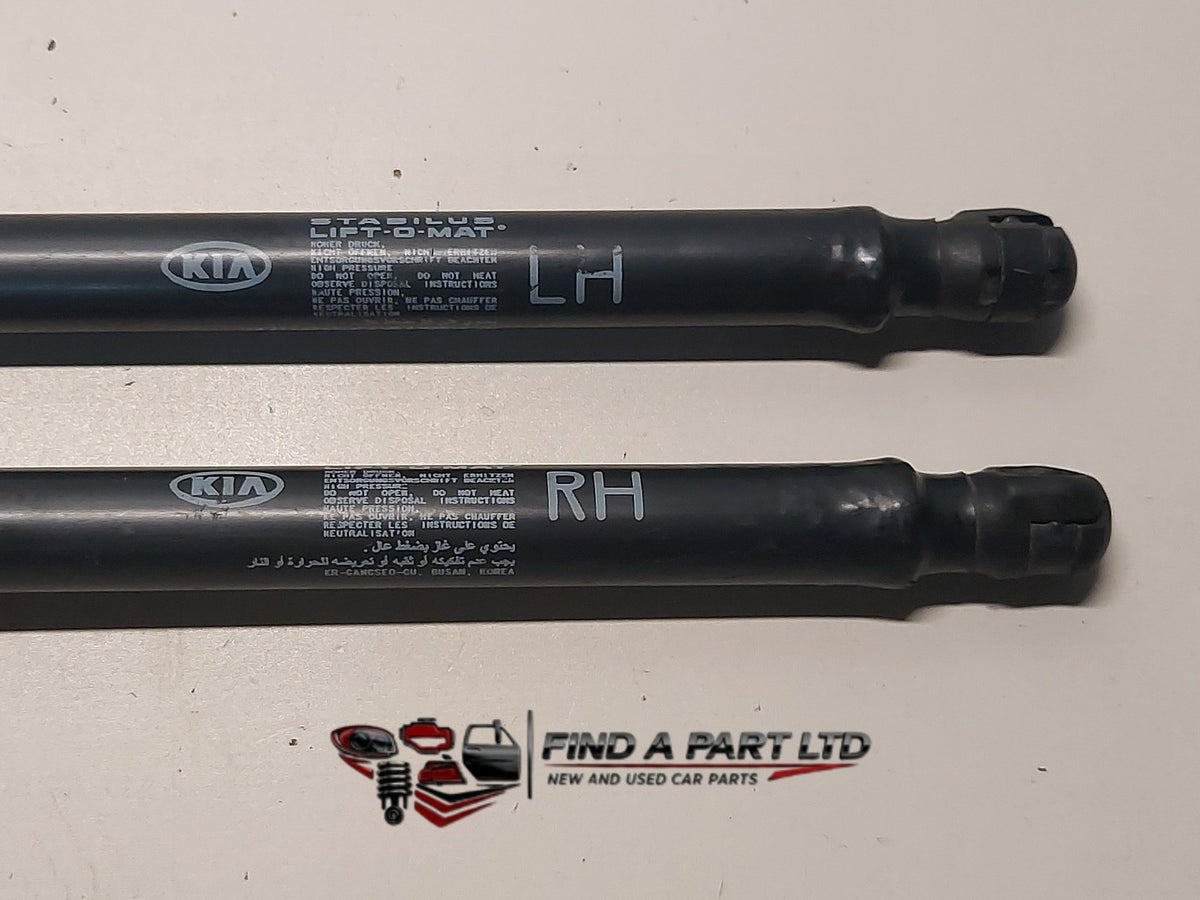 2007 Kia Picanto - tailgate strut pair PN: 81770 07000, 81780 07000