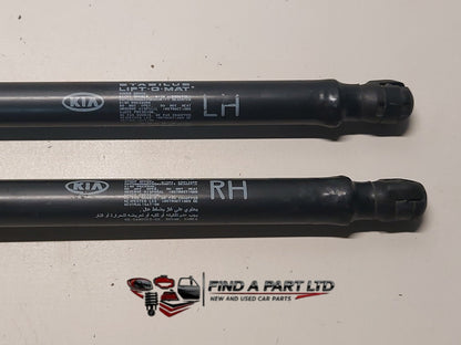 2007 Kia Picanto - tailgate strut pair PN: 81770 07000, 81780 07000