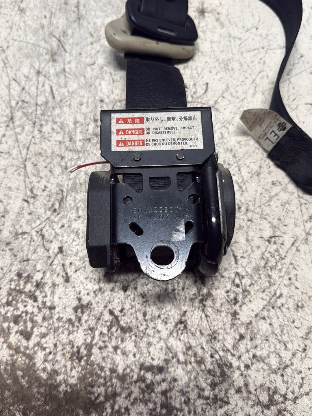 2004-2012 Nissan Lafesta- Left Front Seat Belt PN: 6043929