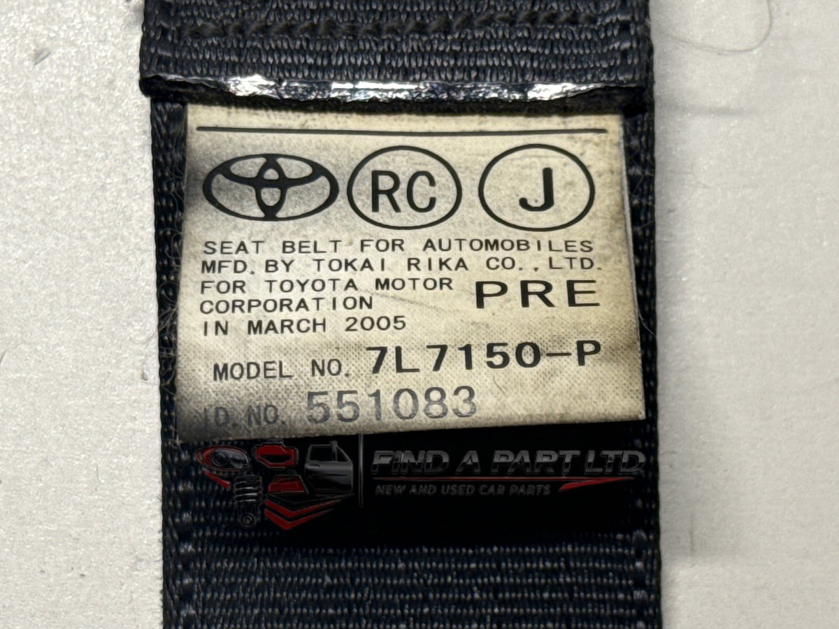 2004 Toyota Corolla E120 - Right Front Seat Belt PN: 7L7150-P