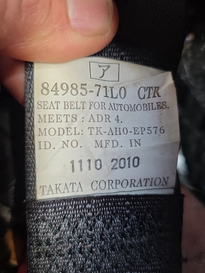 2010-2016 Suzuki Swift FZ FZ82S - Centre Seat Belt PN: