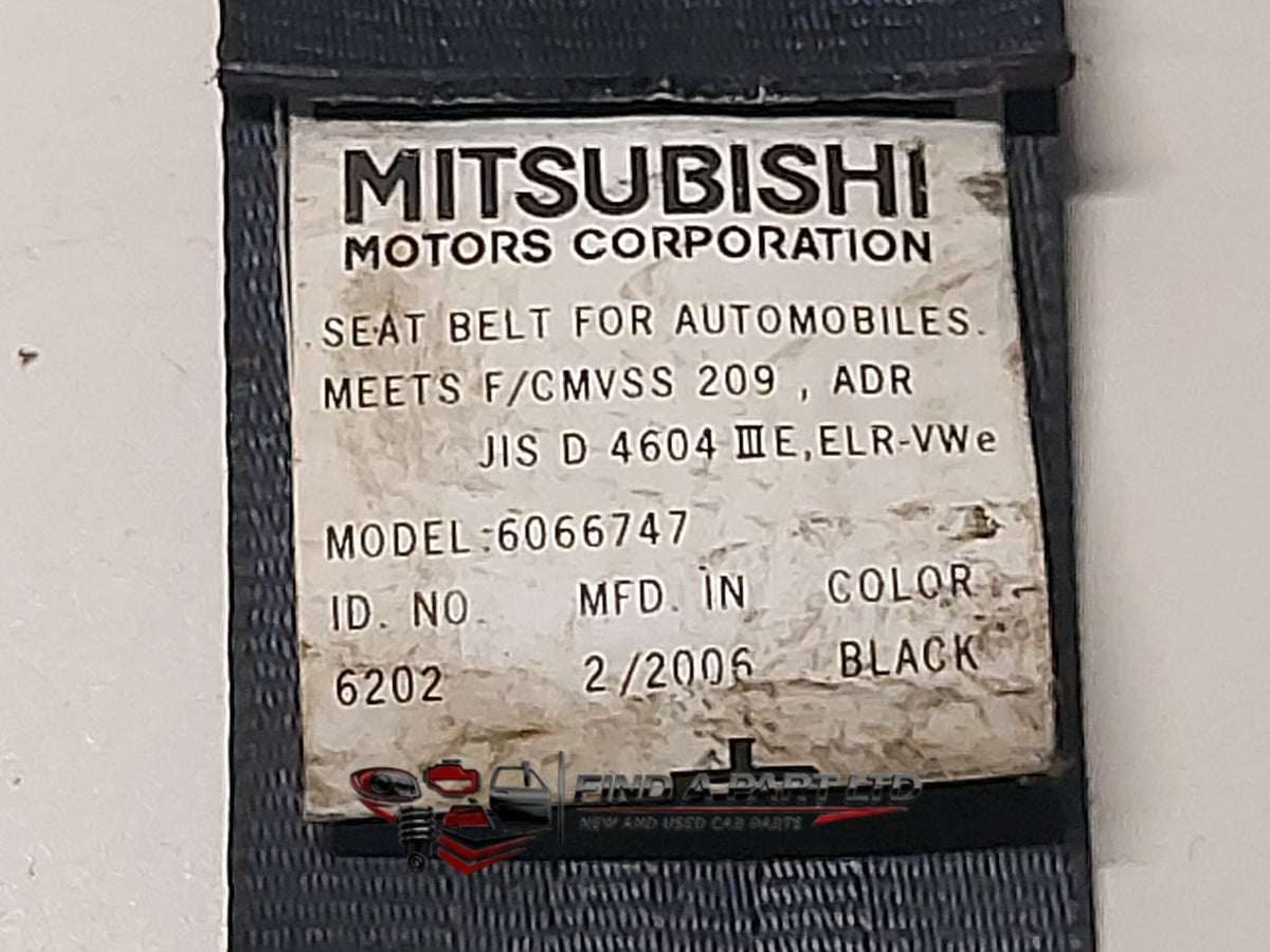 2010 Mitsubishi Outlander CW*W - Left Front Seat Belt PN: 6066747