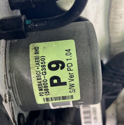 2019 Hyundai i30 PD - Anti-lock Braking System Pump/Modulator PN: 61589-43100 58900-G3850