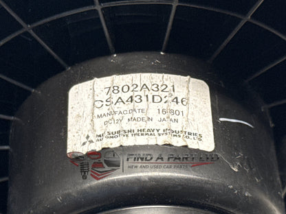 2016 Mitsubishi Outlander GF*W - Heater Fan Motor PN: 7802A321