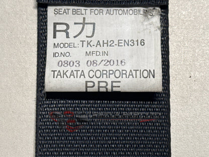 2016 Mitsubishi Outlander GF*W - Right Front Seat Belt PN: TK-AH2-EN316